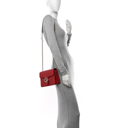 Gucci Dollar Calfskin Small Interlocking G Shoulder Bag Sun Orange 2 of 11