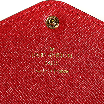Louis Vuitton Damier Ebene Josephine Wallet Red 6 of 7