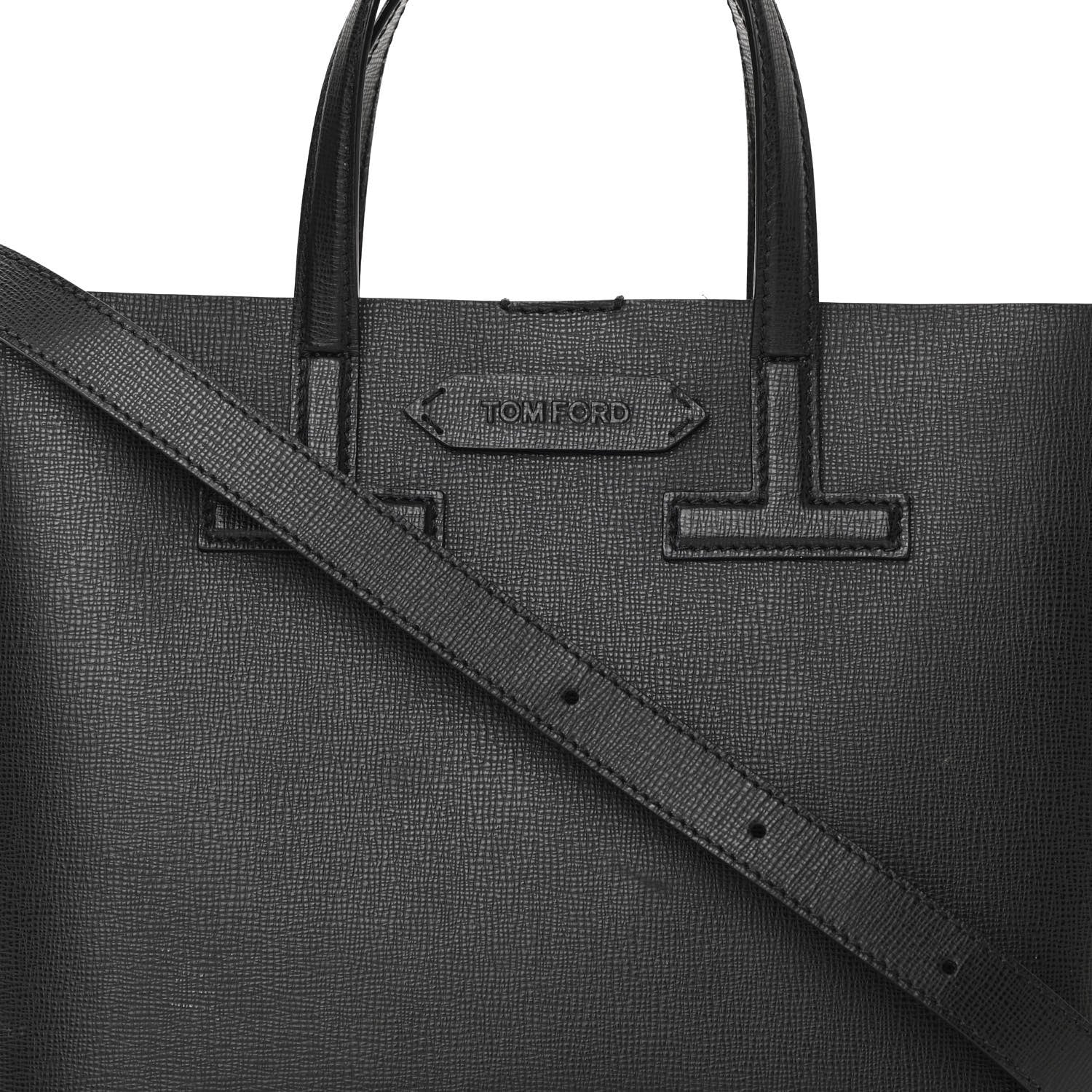 Tom Ford Saffiano Mini T Tote Black 8 of 17