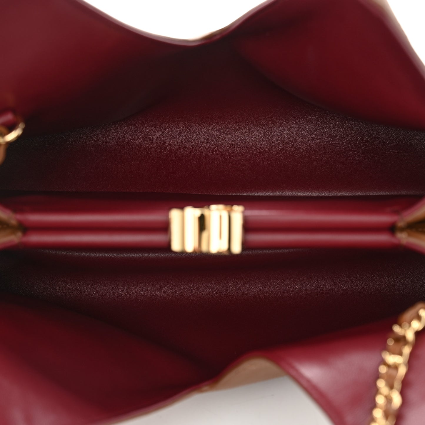 Calfskin Chic Lady Small Shopping Tote Brown