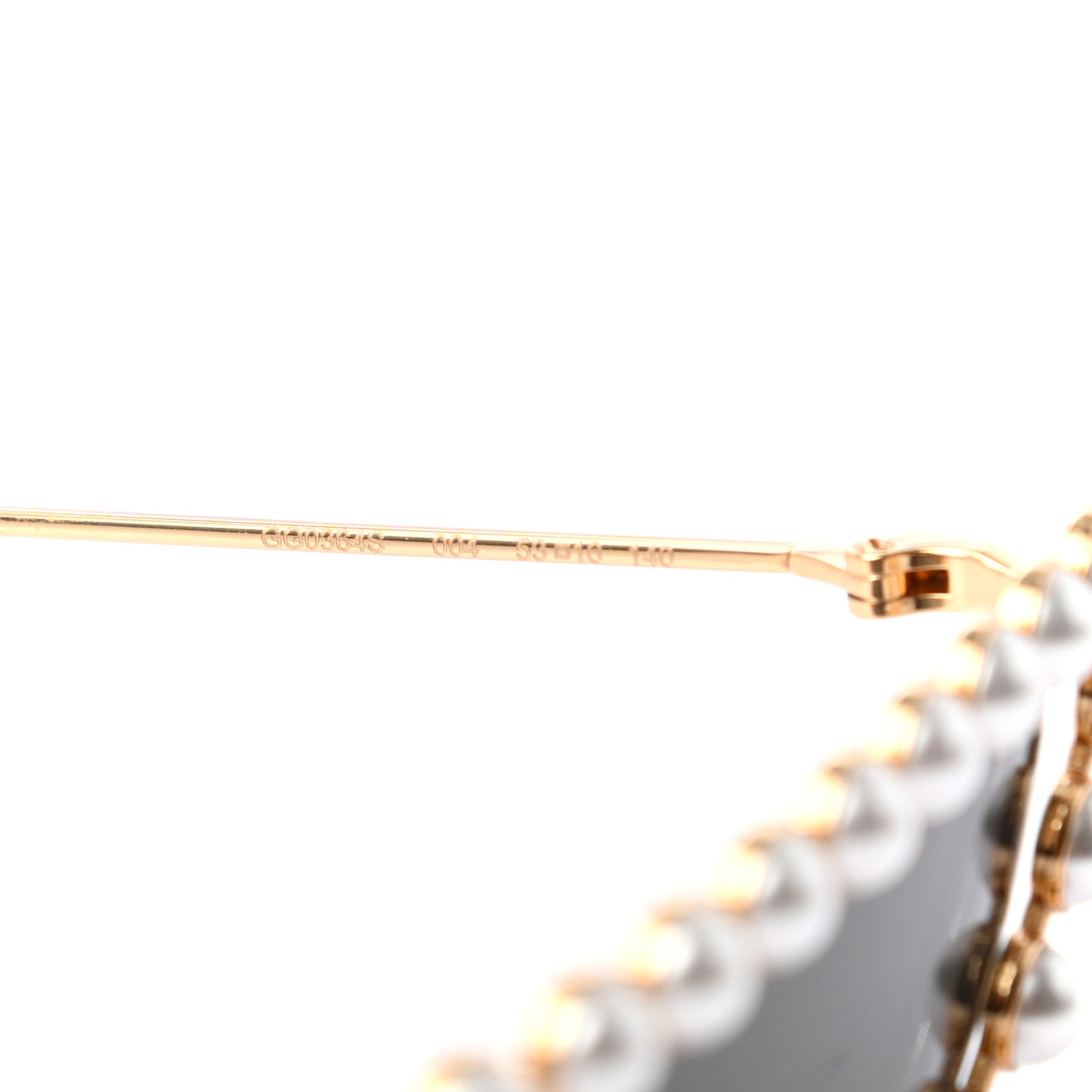 Metal Pearl Cat Eye Sunglasses GG0364S Gold