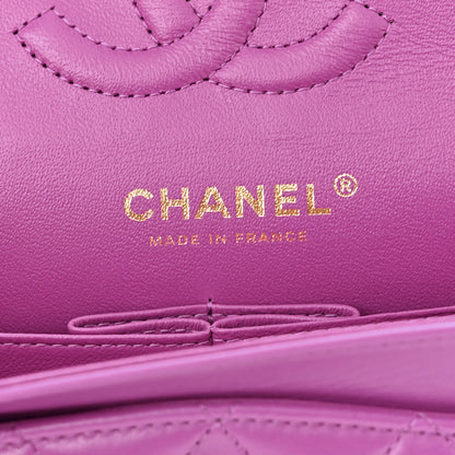 Chanel Lambskin Quilted Small Double Flap Purple 5 of 9