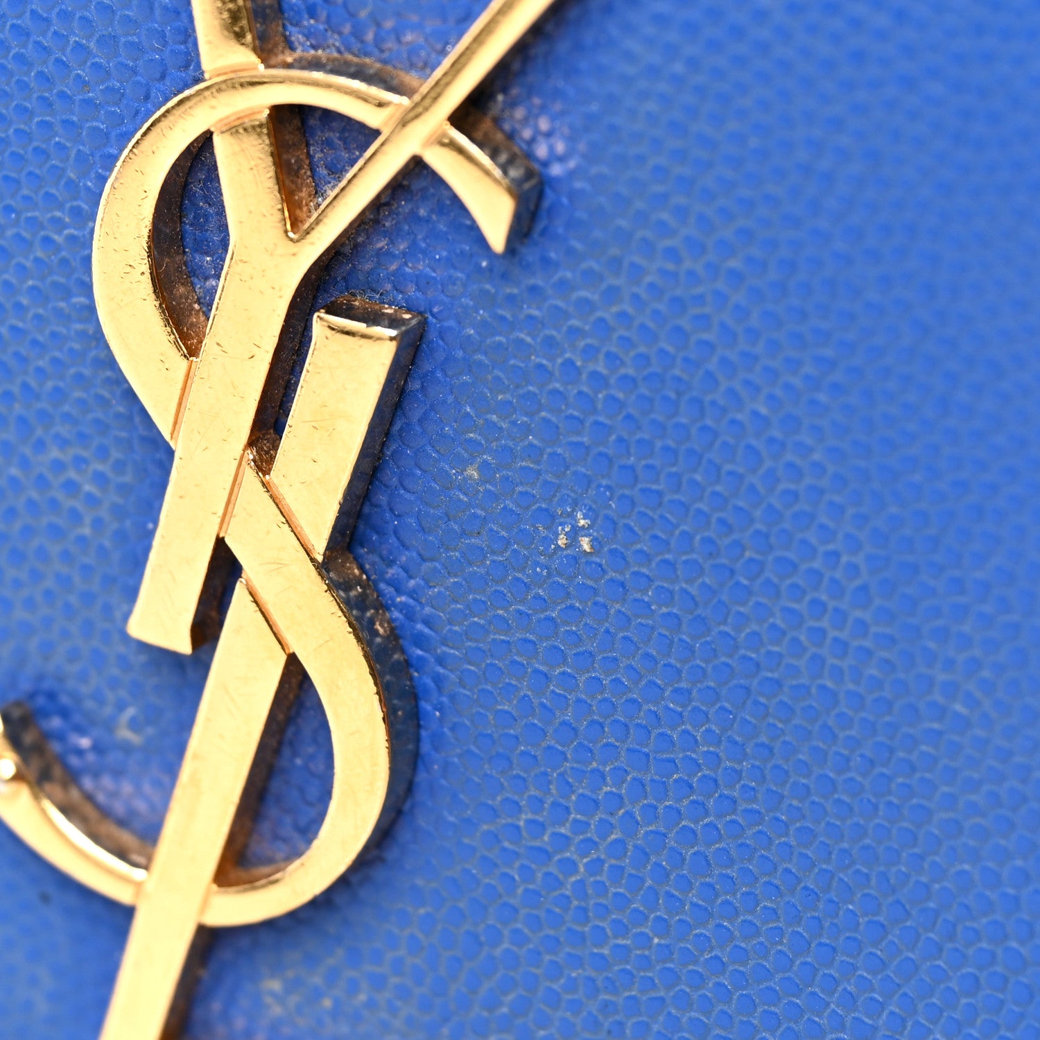 Saint Laurent Grain De Poudre Small Classic Monogram Kate Satchel Royal Blue 12 of 13