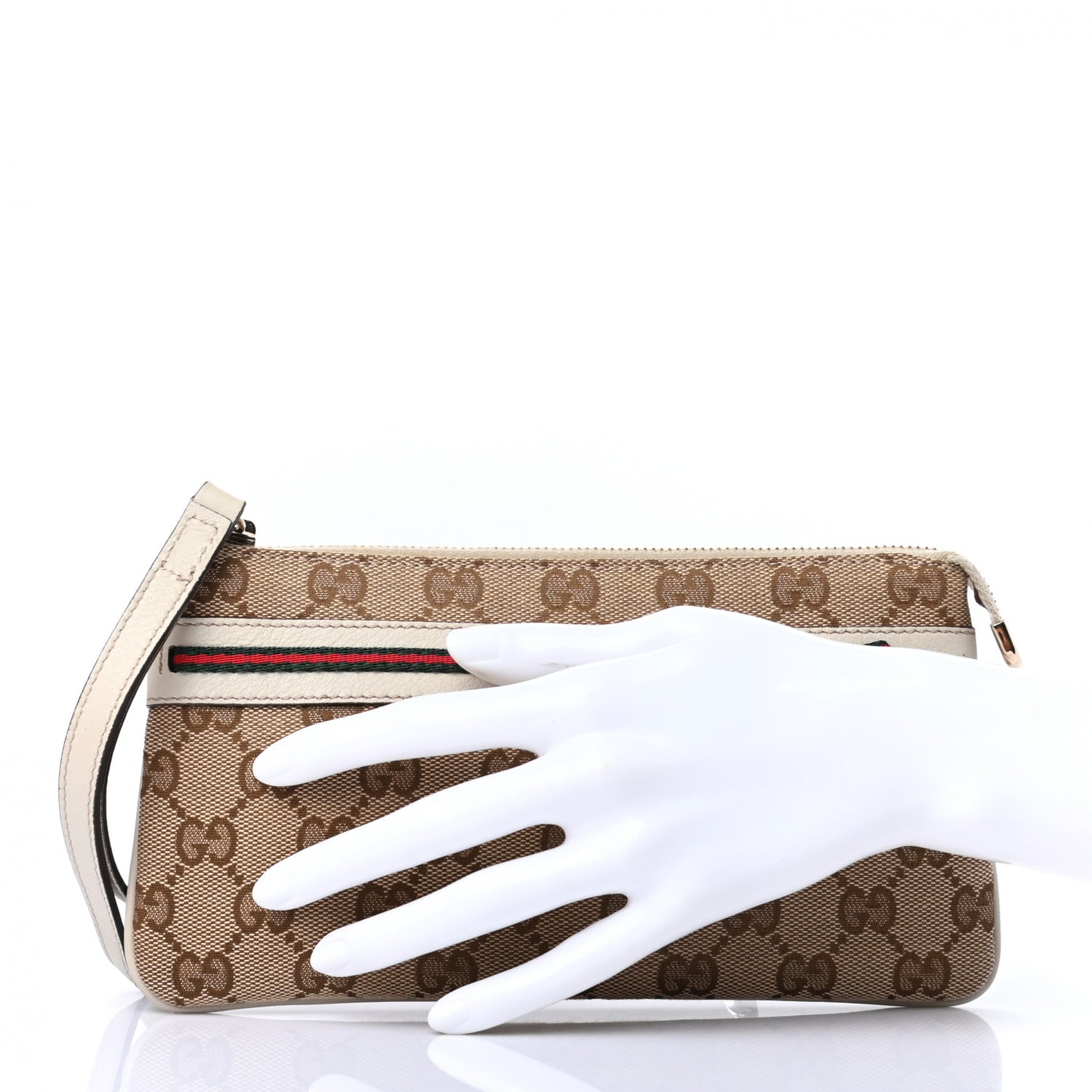 Monogram Mayfair Wristlet Off White