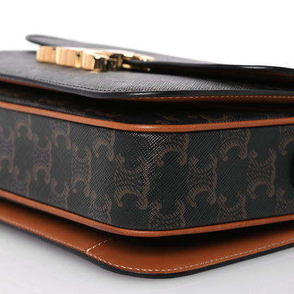 Celine Calfskin Triomphe Canvas Medium Triomphe Tan 13 of 17