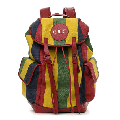 Gucci Canvas Marley Stripe Script Logo Gucci 100 Backpack Multicolor 1 of 11
