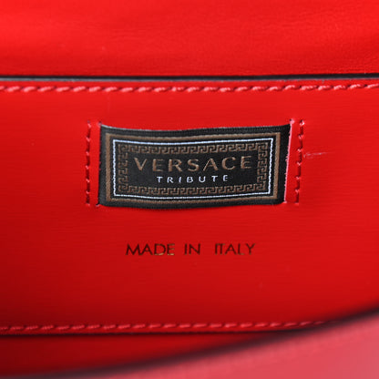 Versace Calfskin Medallion Tribute Shoulder Bag Red 5 of 8