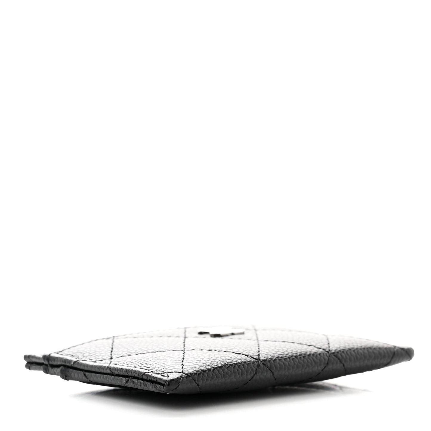 Caviar Quilted Card Holder Black