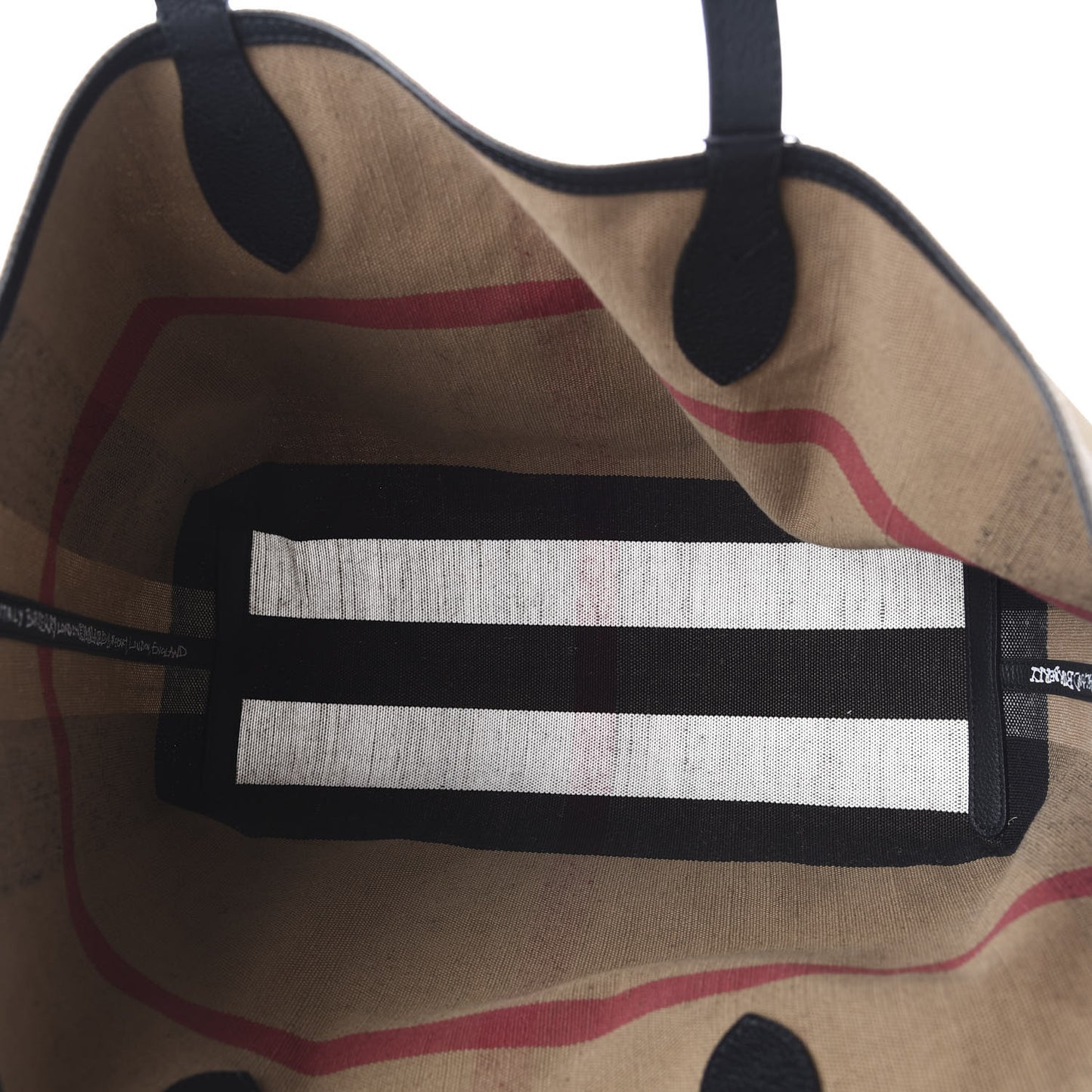 Coated Canvas Mega Check Medium Doodle Tote Black