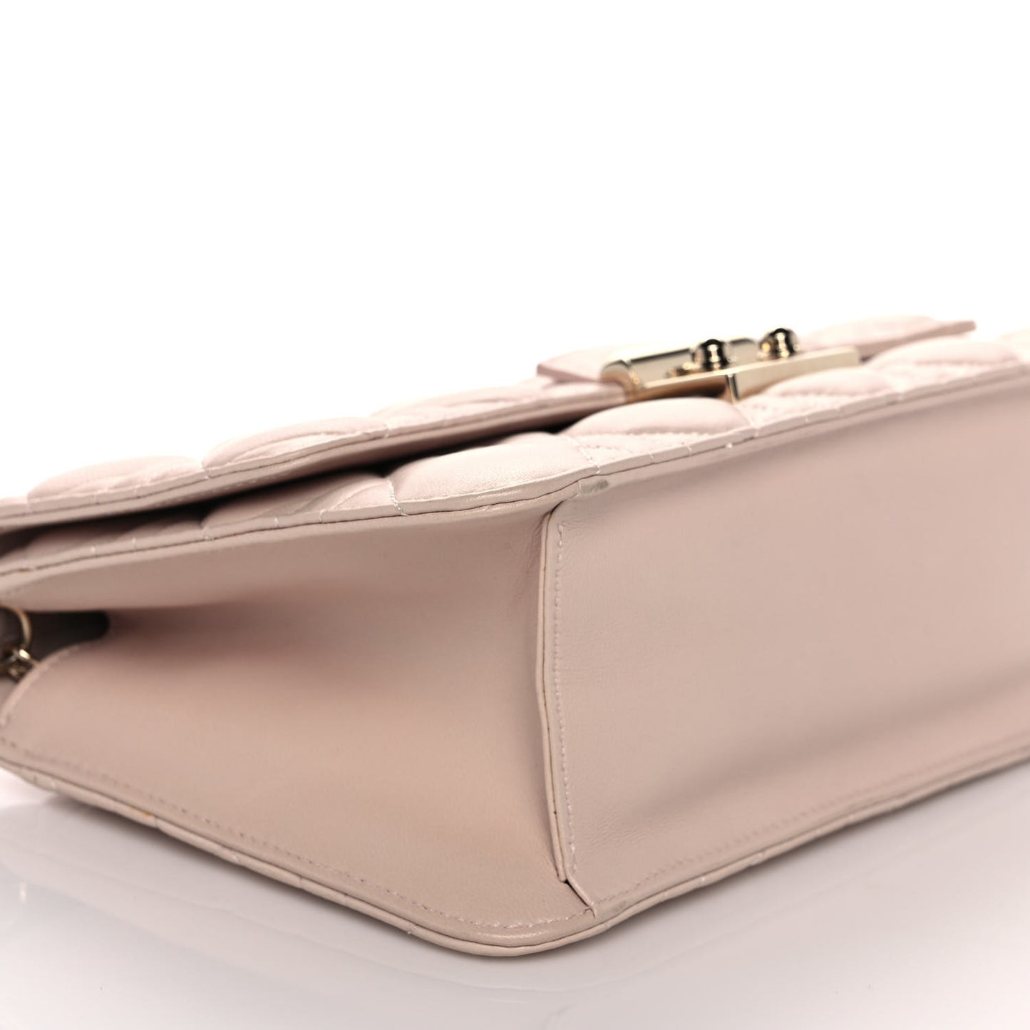 Lambskin Cannage Miss Dior Promenade Pouch Rose Poudre