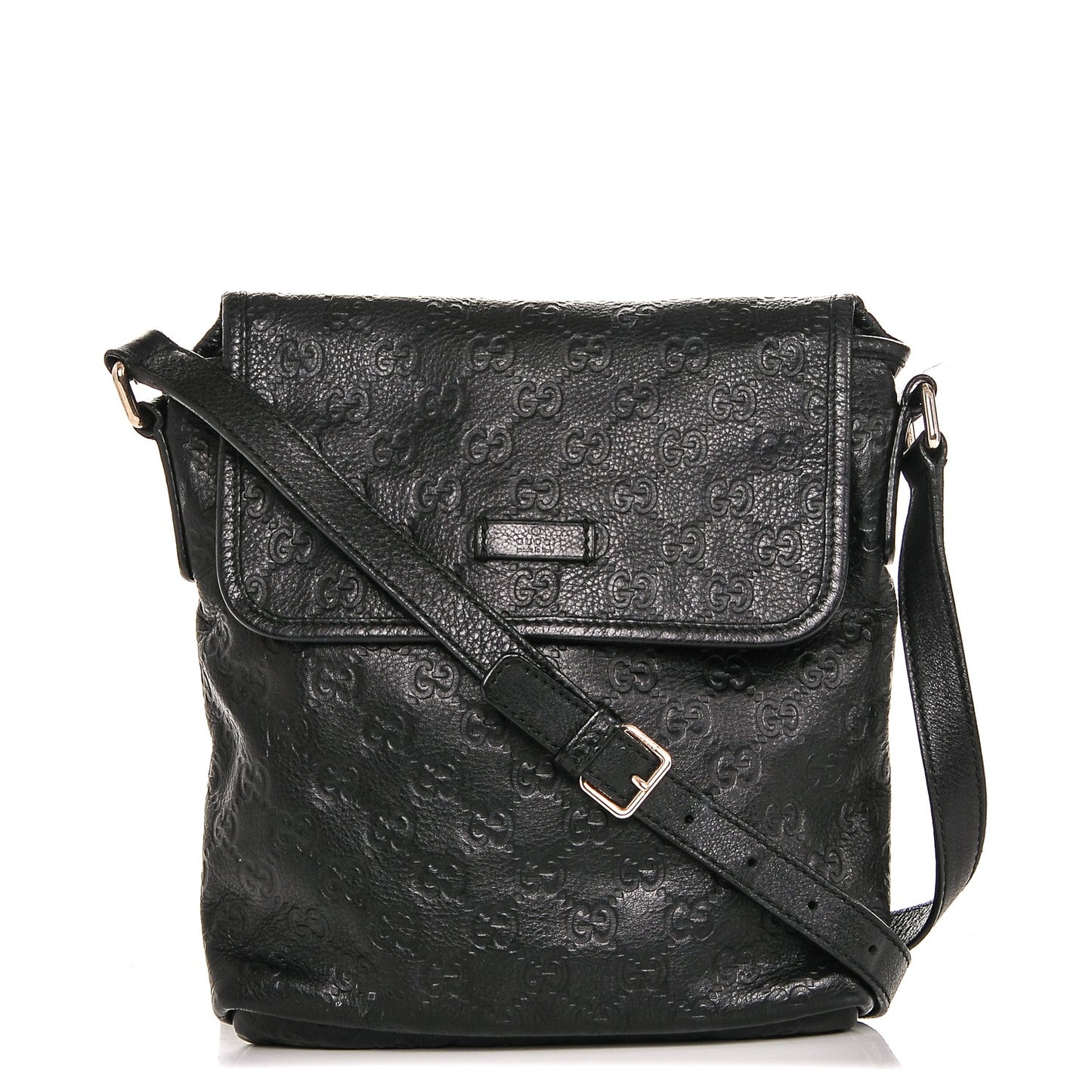 Guccissima Small Flap Messenger Bag Black