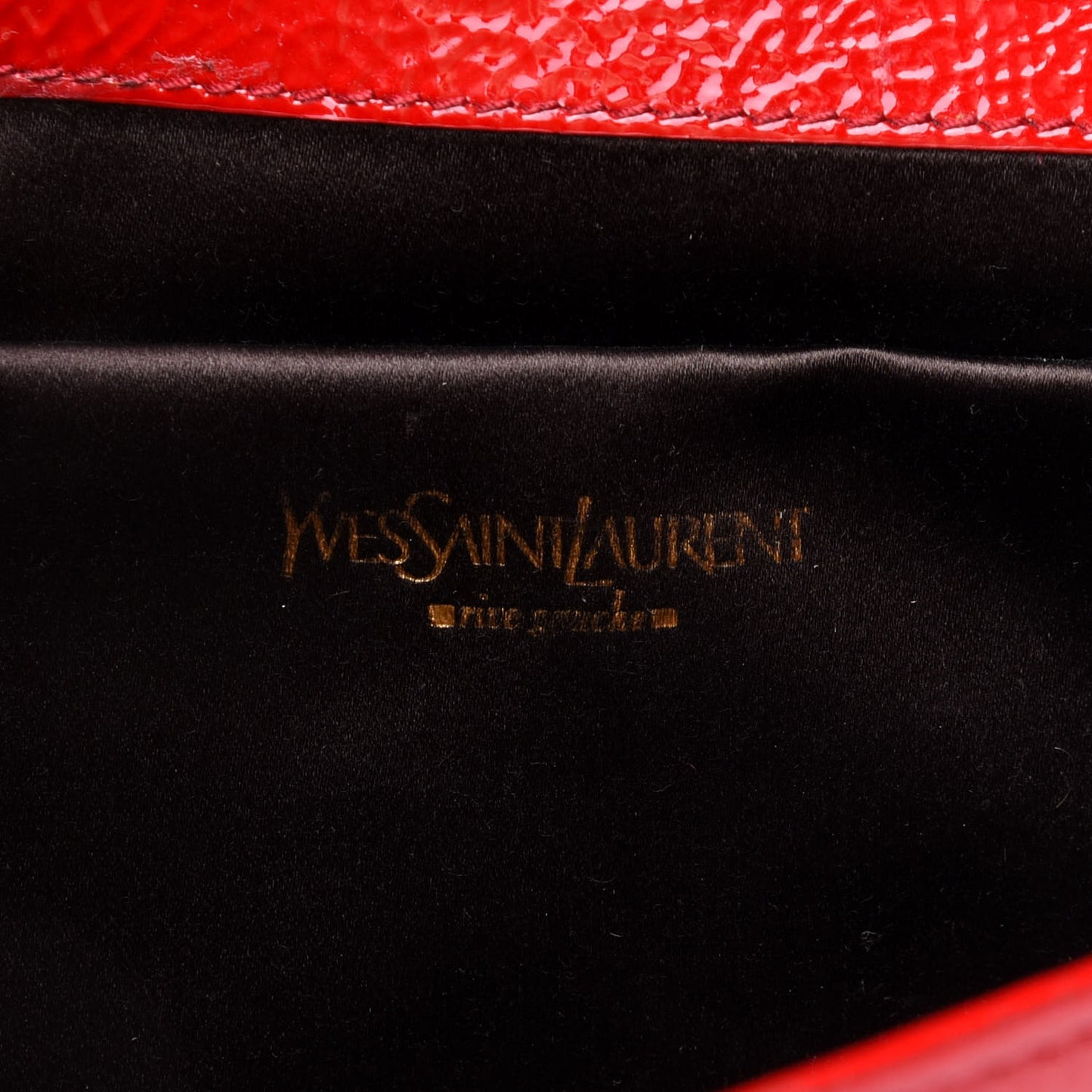 Textured Patent Monogram Large Belle De Jour Clutch Red