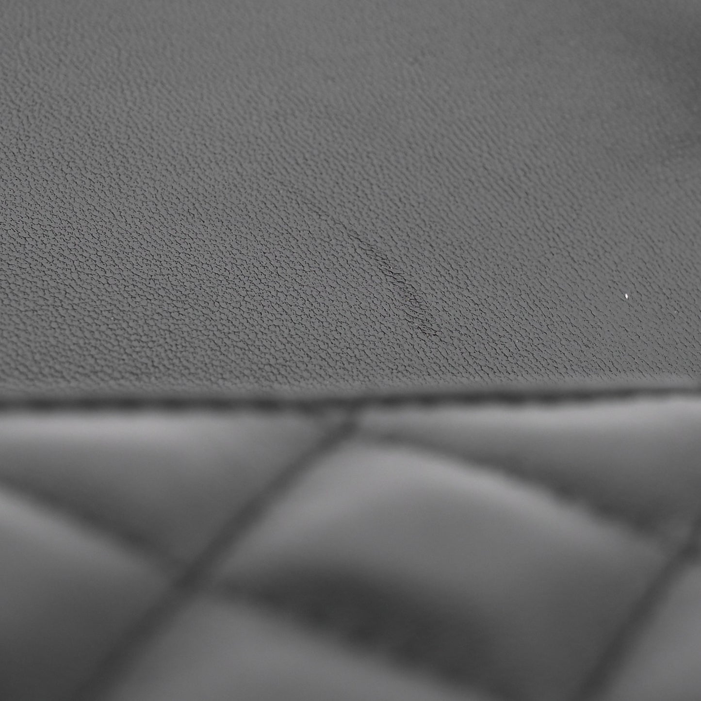 Lambskin Enamel Quilted Document Portfolio Holder Black