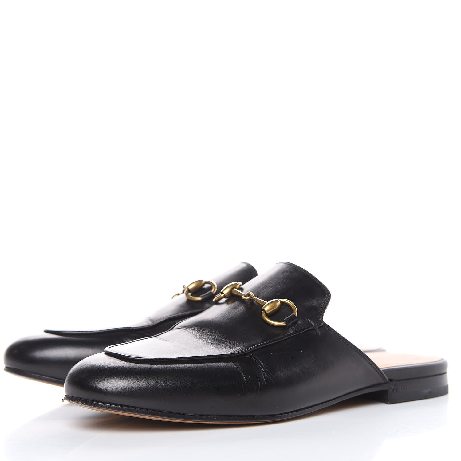 Gucci Calfskin Womens Princetown Slippers 36.5 Black 3 of 13