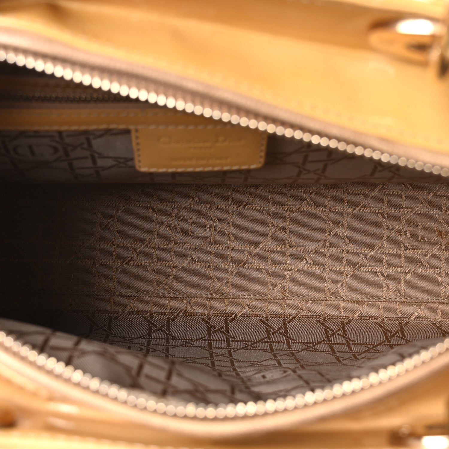 Christian Dior Patent Cannage Large Lady Dior Beige 5 of 10