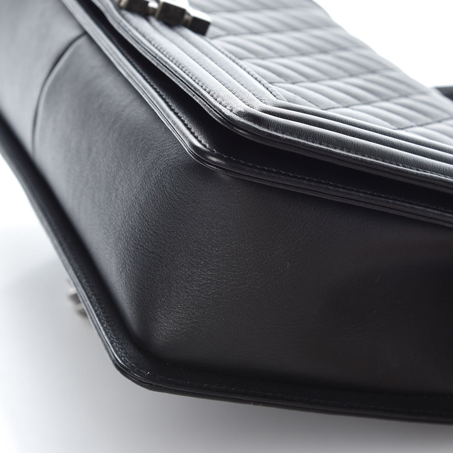 Calfskin Quilted New Medium Boy Flap Black