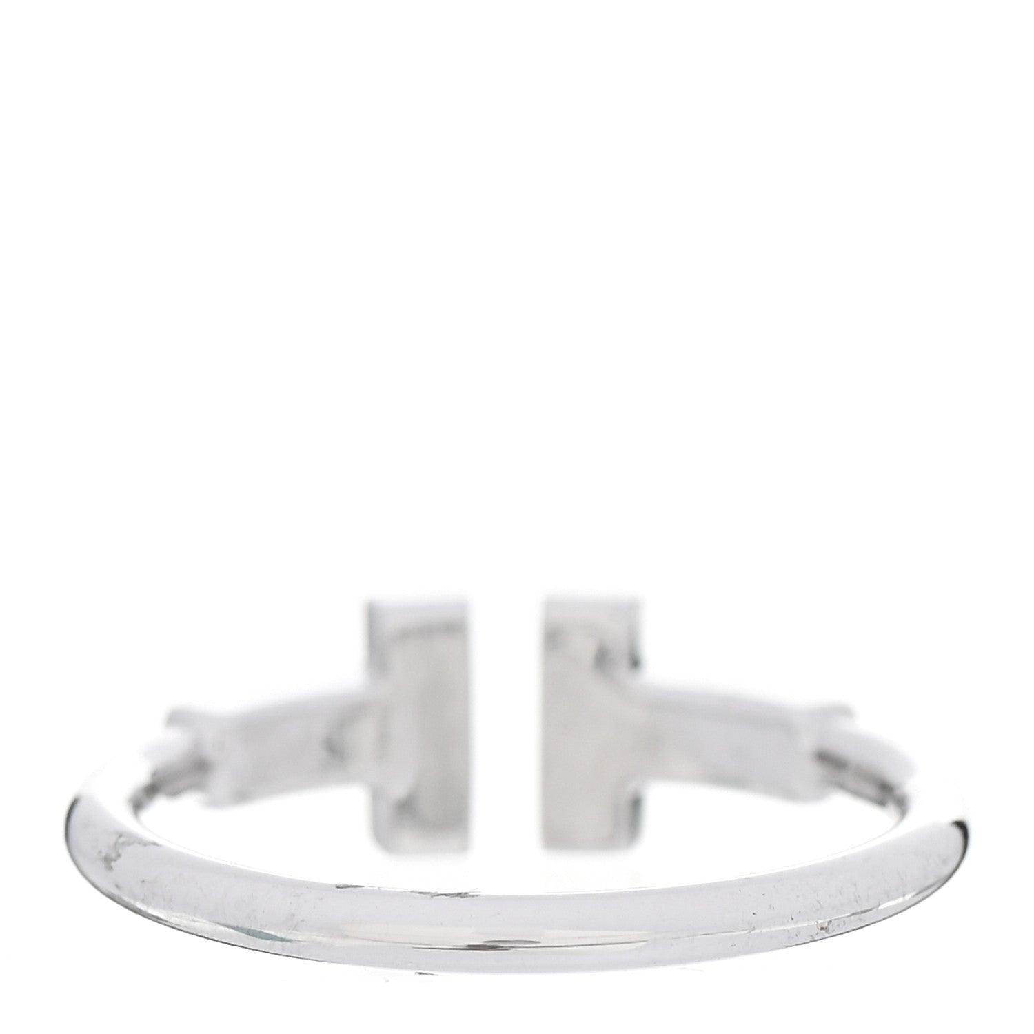 Tiffany 18K White Gold Diamond T Wire Ring 51 5.75 3 of 5