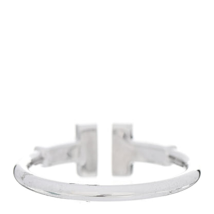 Tiffany 18K White Gold Diamond T Wire Ring 51 5.75 3 of 5