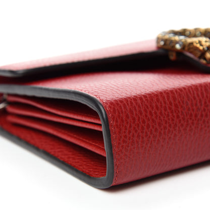 Gucci Calfskin Mini Dionysus Chain Wallet Hibiscus Red 6 of 11