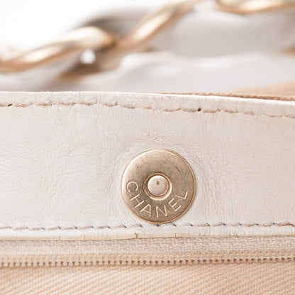 Chanel Canvas CC Shoulder Bag Brown White 8 of 12
