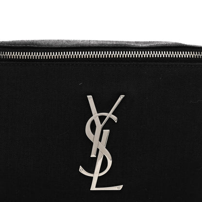 Saint Laurent Canvas Monogram Belt Bag Black 7 of 9