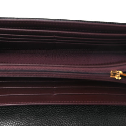Chanel Caviar Quilted Large Gusset Flap Wallet Black 5 of 9