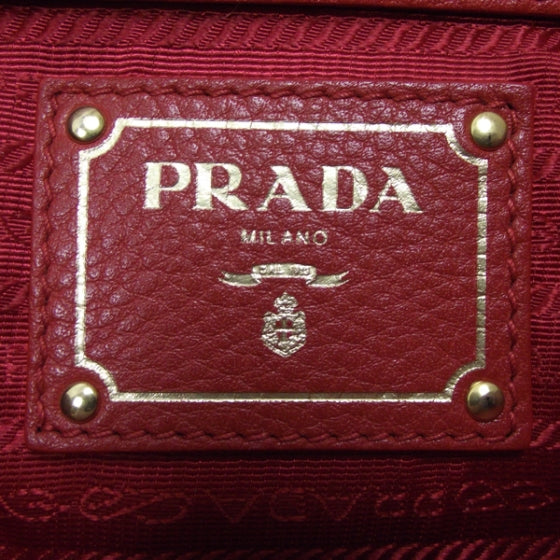 Prada Vitello Daino Shopping Tote Fuoco 8 of 14