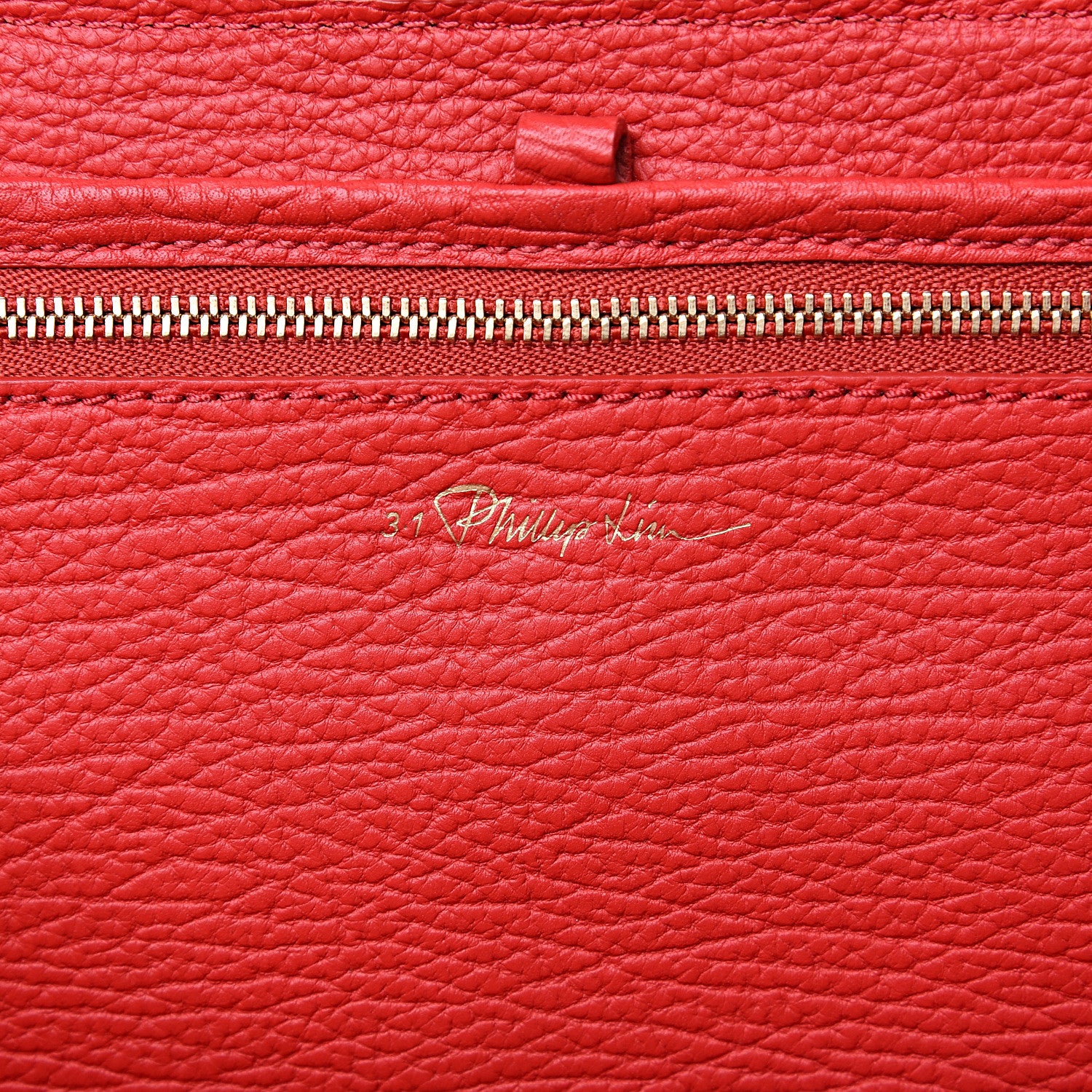 3.1 Phillip Lim 3.1 Textured Calfskin Medium Pashli Satchel Red 5 of 8