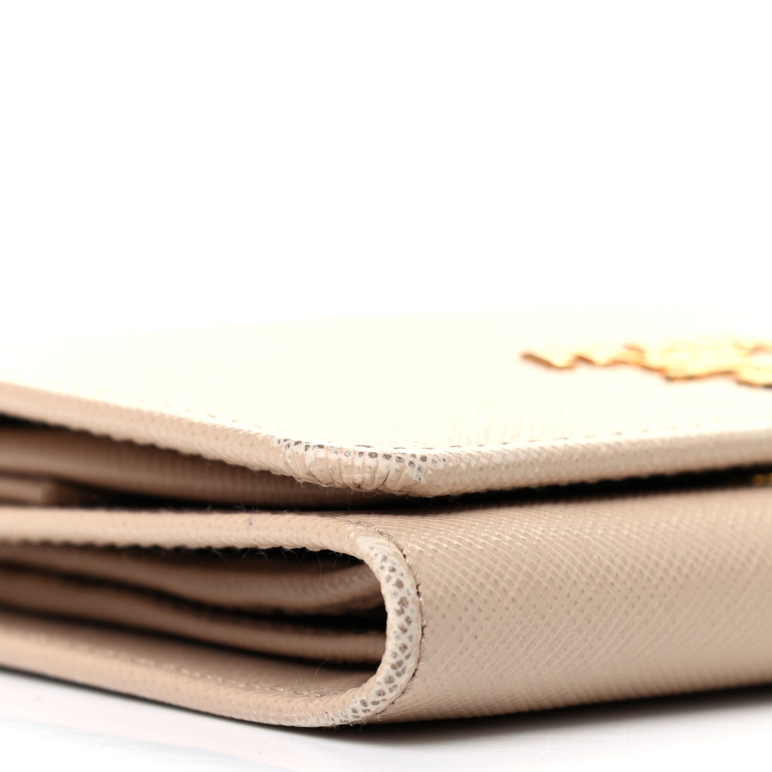 Prada Saffiano Metal Tri-Fold Wallet Cipria 5 of 11