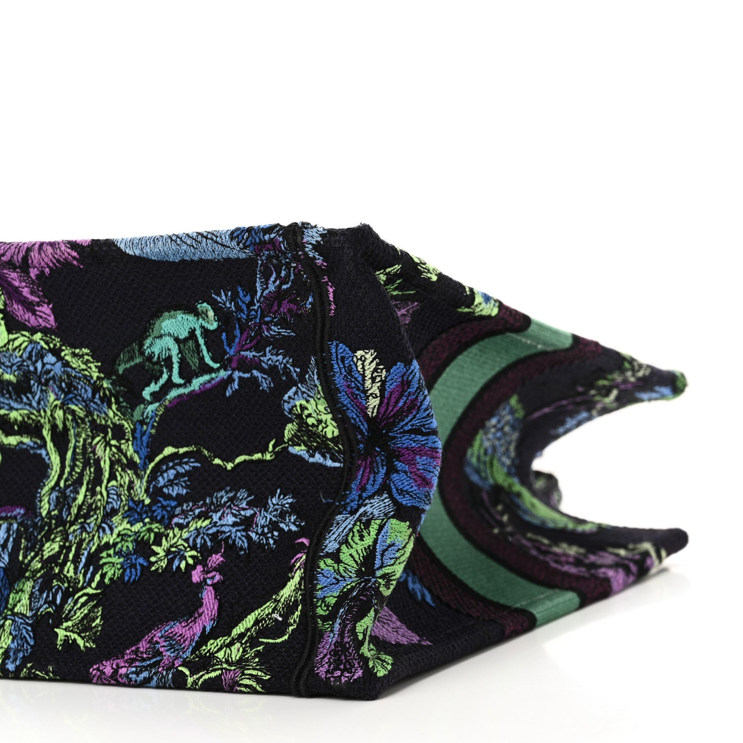 Canvas Embroidered Medium Toile de Jouy Voyage Book Tote Blue Multicolor