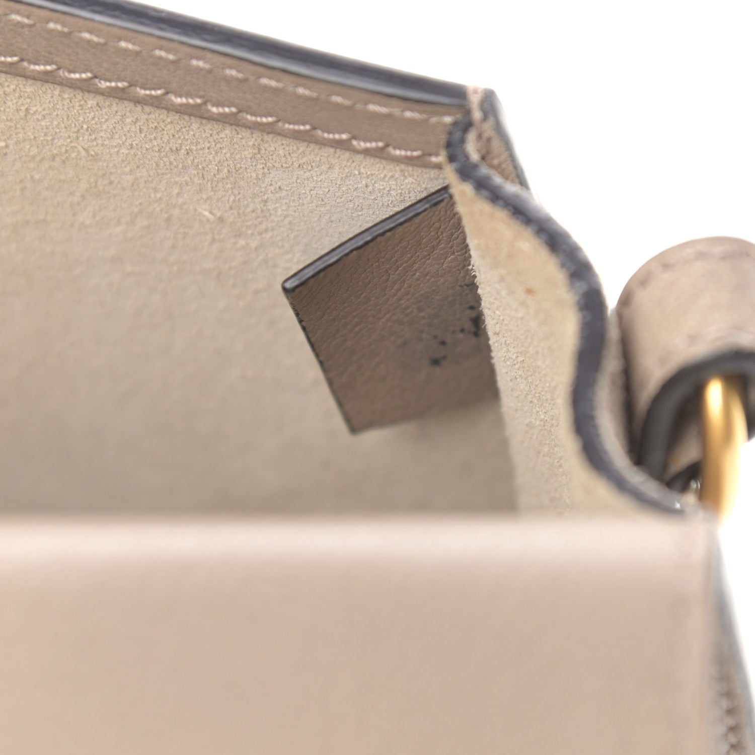 Chloe Calfskin Suede Small Nile Bracelet Bag Motty Grey 14 of 16