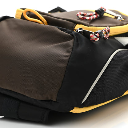Burberry Nylon Medium Leo Sling Bag Black Yellow Grey 10 of 11