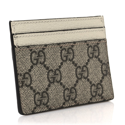 Gucci GG Supreme Monogram Textured Calfskin Web Ophidia Card Holder Beige Ebony Mystic White 3 of 6