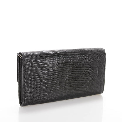Chanel Lizard Wallet With Removable Chain Black 3 of 8
