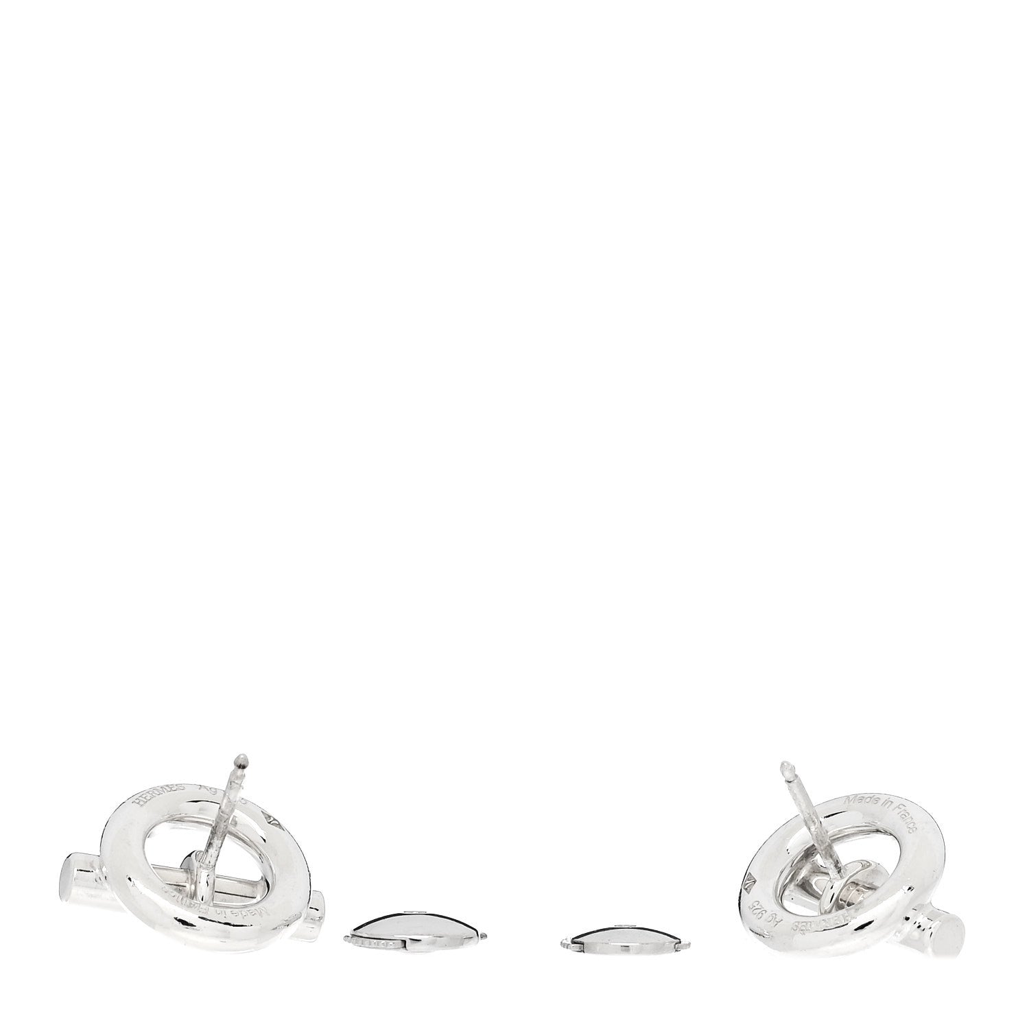 Hermes Sterling Silver Mini Chaine D'Ancre Earrings 3 of 5