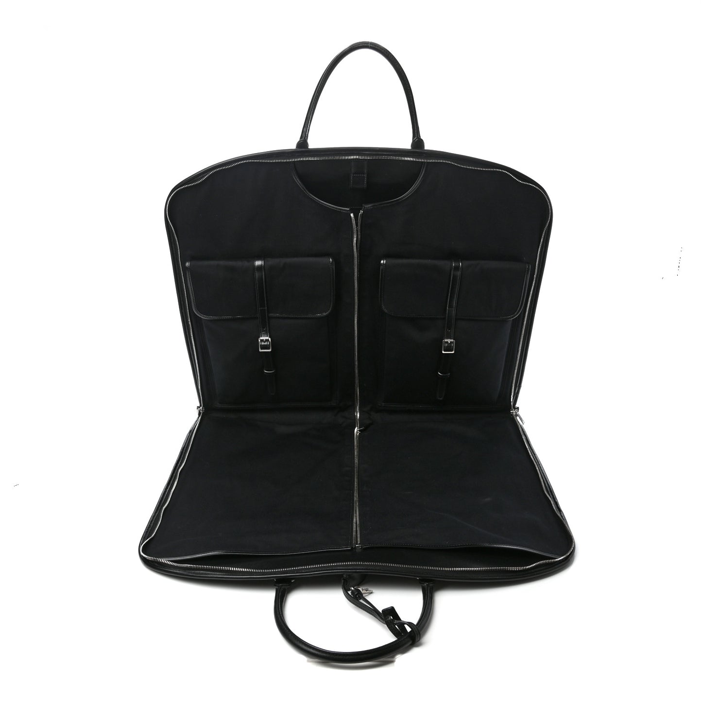 Calfskin Suit Garment Bag Black