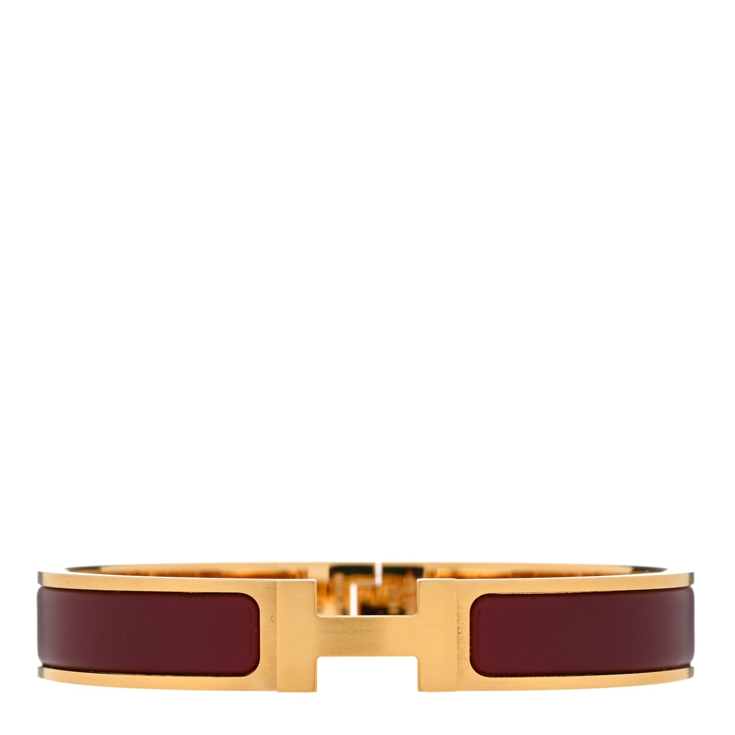 Enamel Narrow Clic Clac HH Bracelet PM Rouge Baroque