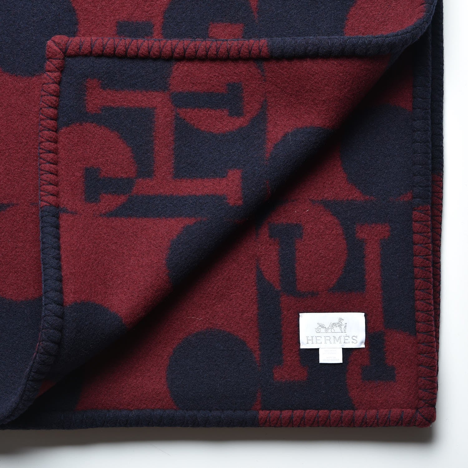 Hermes Wool Cashmere Avalon Dots Blanket Mure 3 of 4