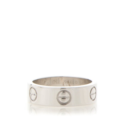 Cartier 18K White Gold 5.5mm LOVE Ring 51 5.75 1 of 4