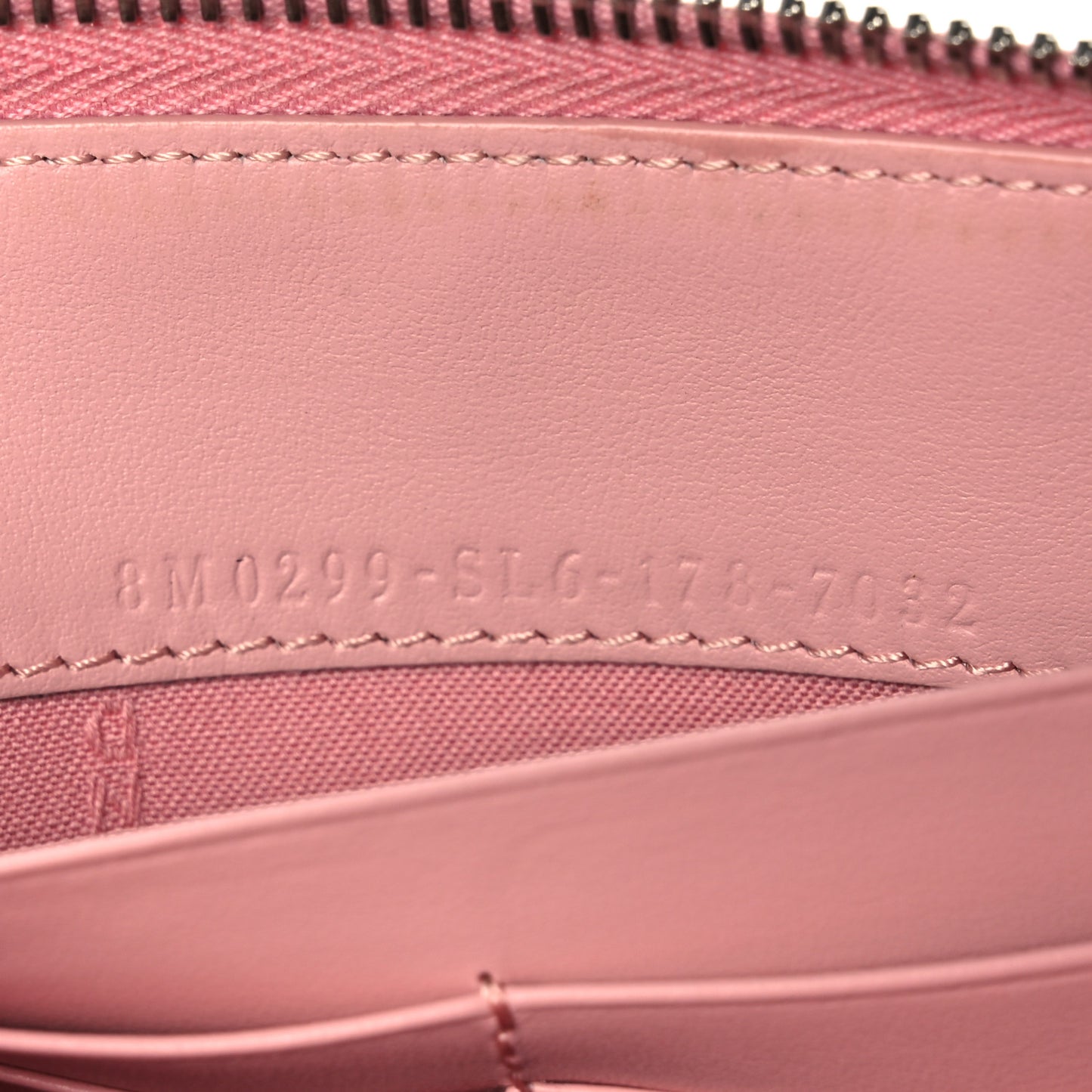 Vitello Century Hypnoteyes Zip Around Wallet Bubblegum