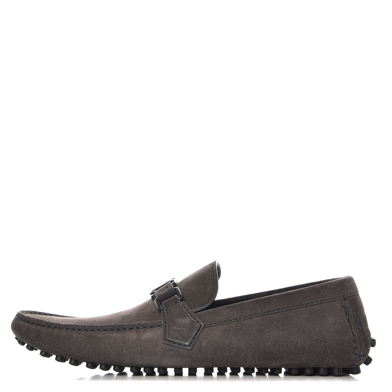 Louis Vuitton Men's Suede Hockenheim Loafers 8.5 Grey 1 of 12
