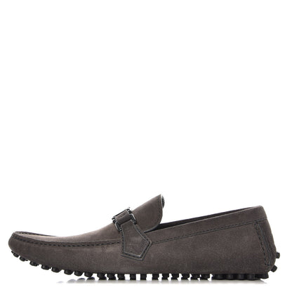Louis Vuitton Men's Suede Hockenheim Loafers 8.5 Grey 1 of 12