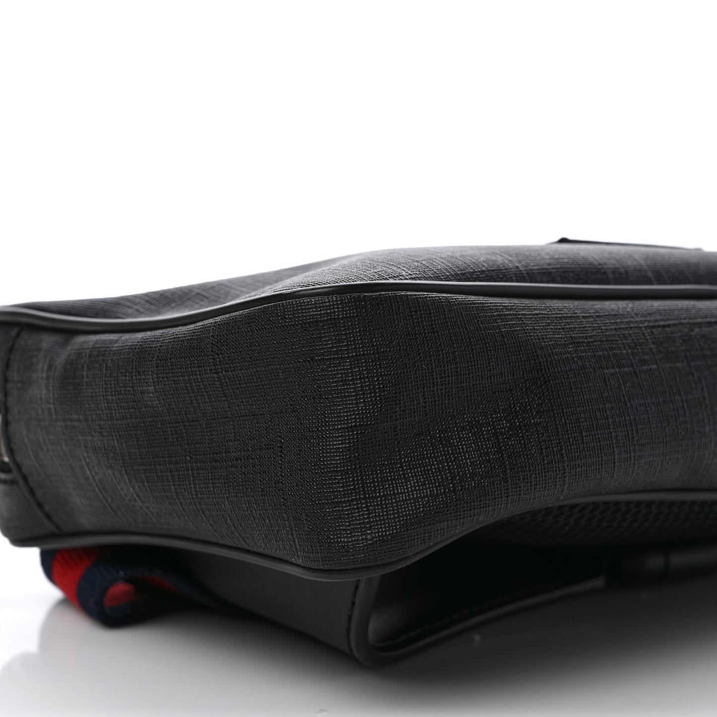 Soft GG Supreme Monogram Web Belt Bag Black Grey