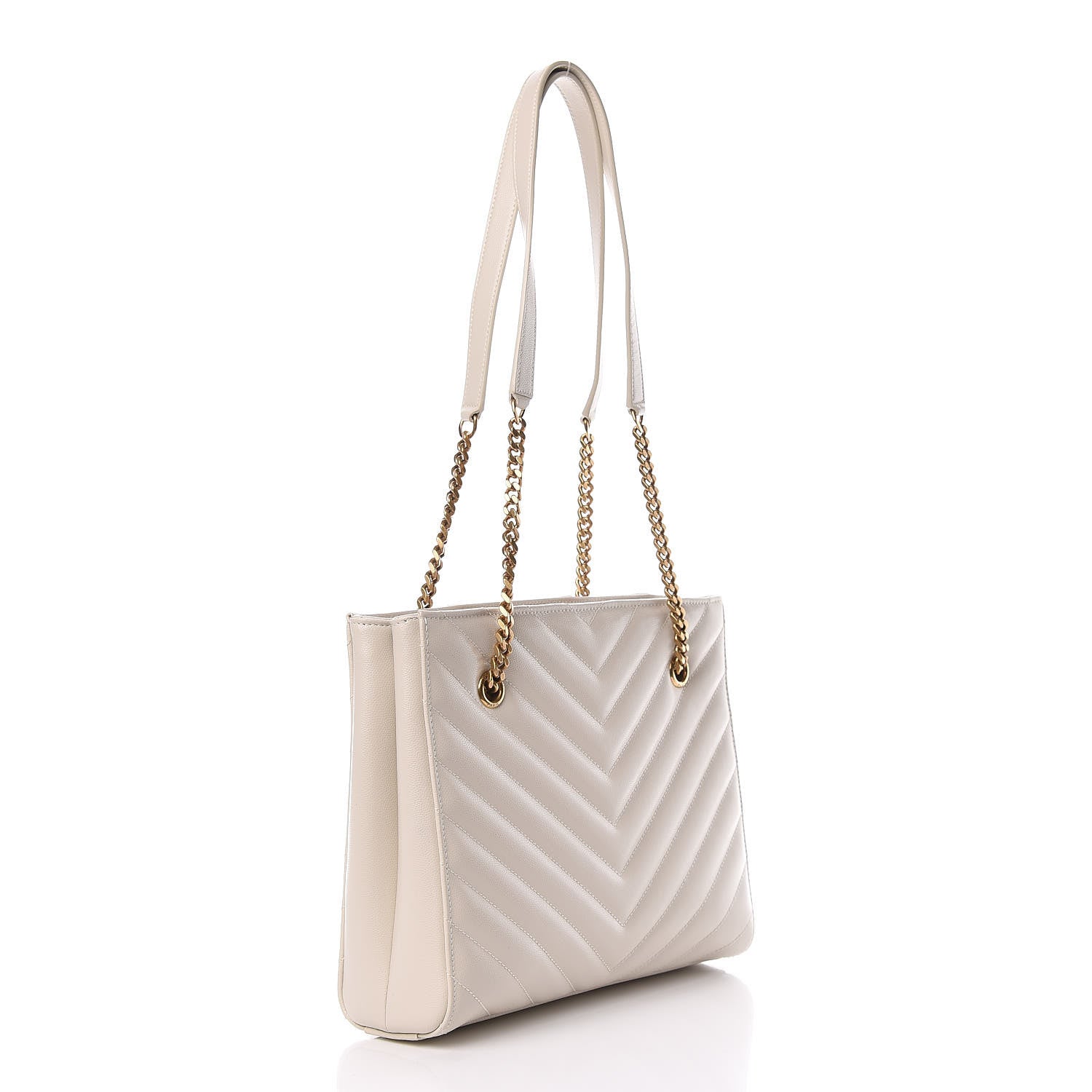 Saint Laurent Grain De Poudre Matelasse Chevron Small Tribeca Shopping Bag 3 of 12