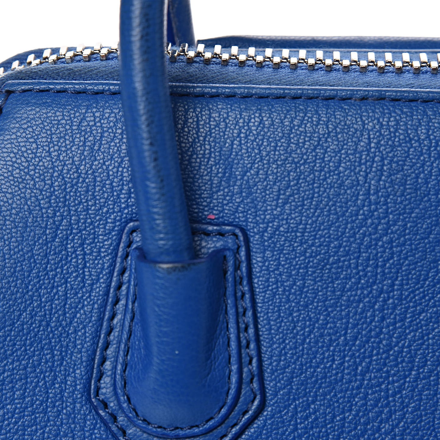 Sugar Goatskin Mini Antigona Indigo Blue