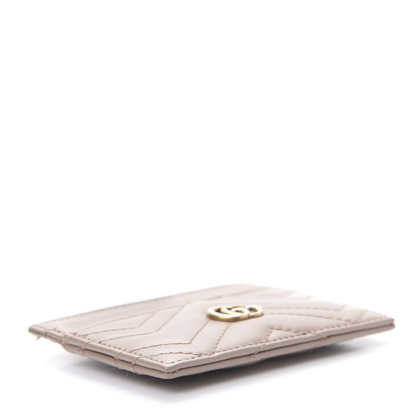 Calfskin Matelasse GG Marmont Card Holder Porcelain Rose