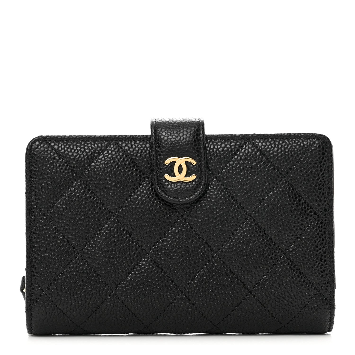 Chanel Caviar Quilted CC French Wallet Black 1 of 9