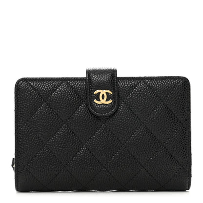 Chanel Caviar Quilted CC French Wallet Black 1 of 9