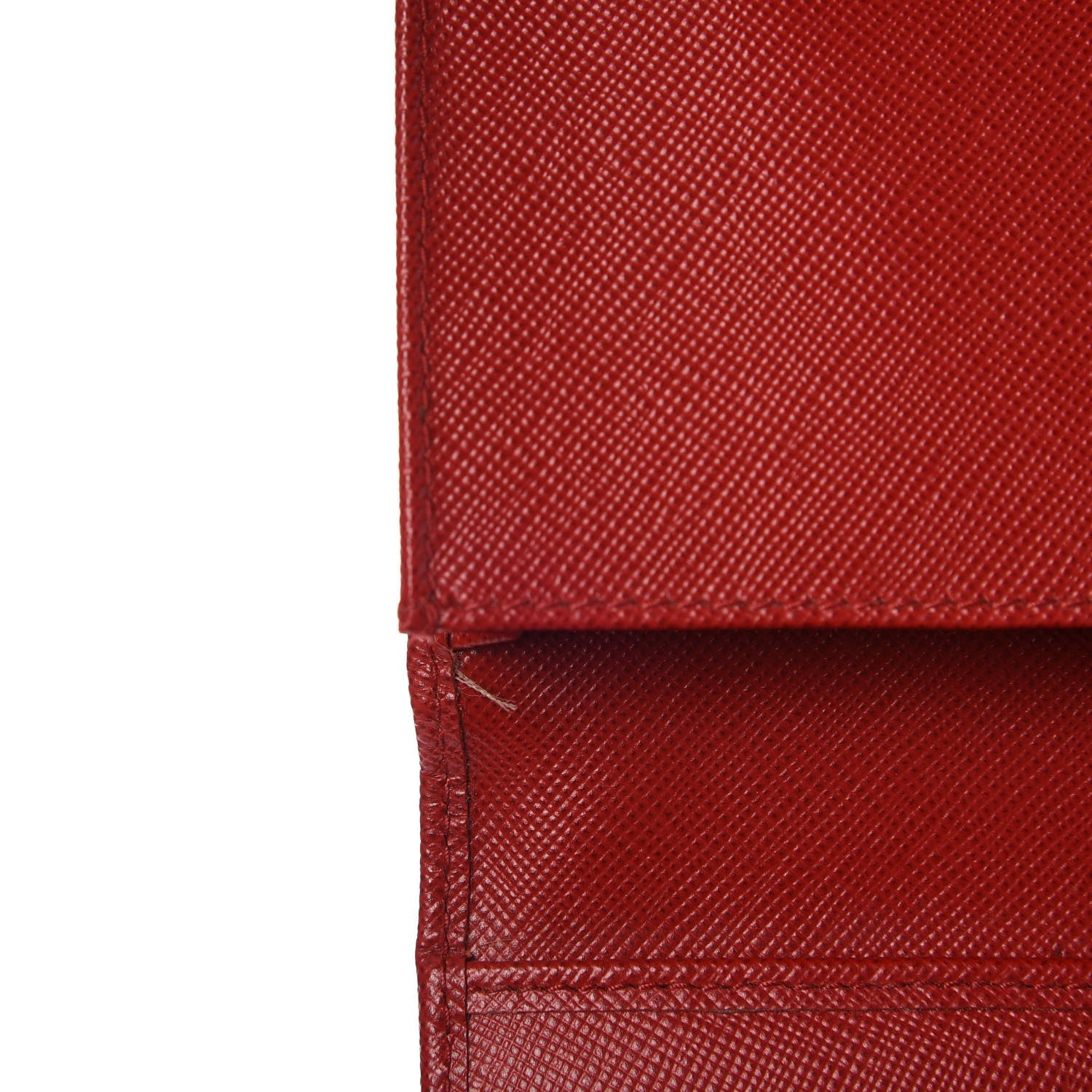 Prada Saffiano Metal Compact Wristlet Wallet Fuoco 10 of 10