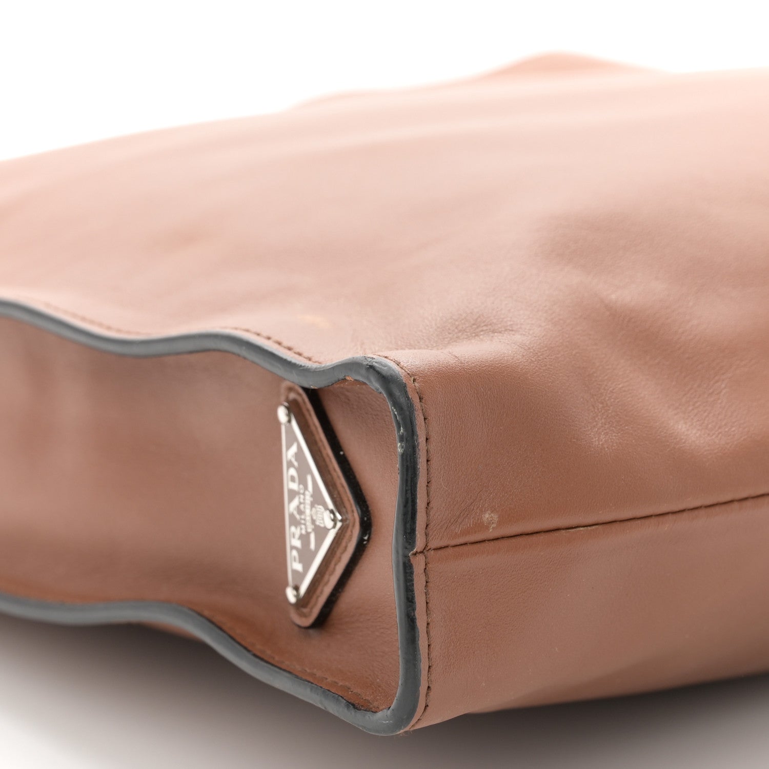 Prada Soft Calfskin Tote Cognac 10 of 11